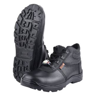 Leather Safety Shoe With Natural Rubber Sole Manufacturers in Baruni